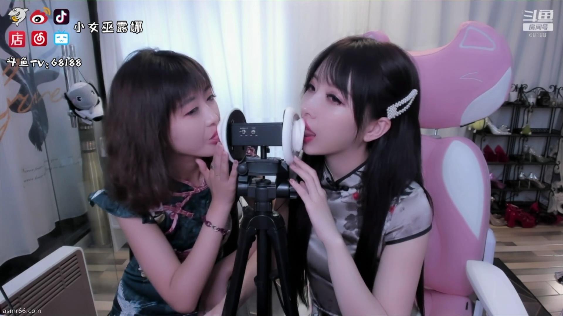 小女巫露娜ASMR_旗袍双人舔耳