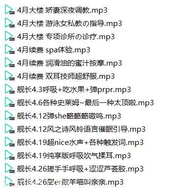 秋水4月舰长音频合集
