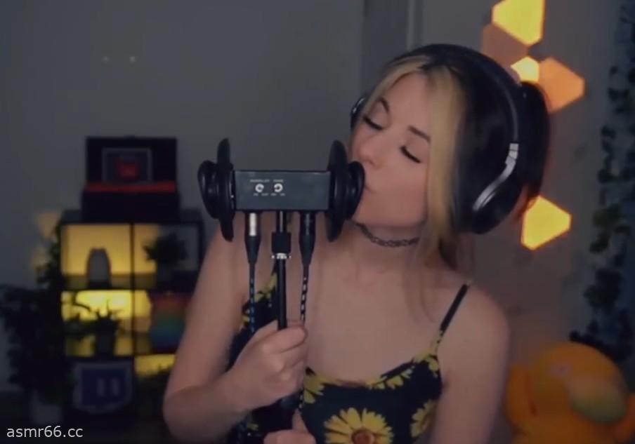 LillyVinnily ASMR_缓慢无人声舔耳在线
