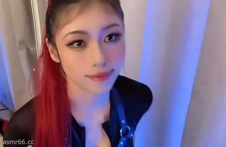 Lonika asmr_黑色紧身衣舔耳朵