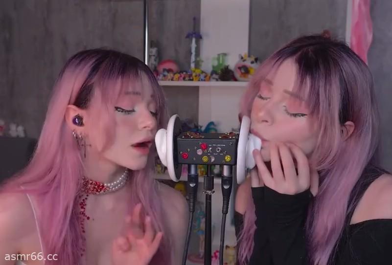 SleepyLina_粉色双胞胎左右甜耳