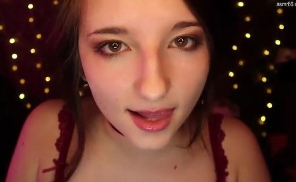 AftynRose asmr 红色内衣舔镜头